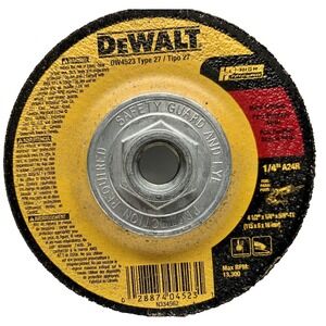 DeWALT 4-1/2"x1/4"x‎ 5/8"-11 Grinding Wheel Masterpack DW4523 Z (10pcs) NOS